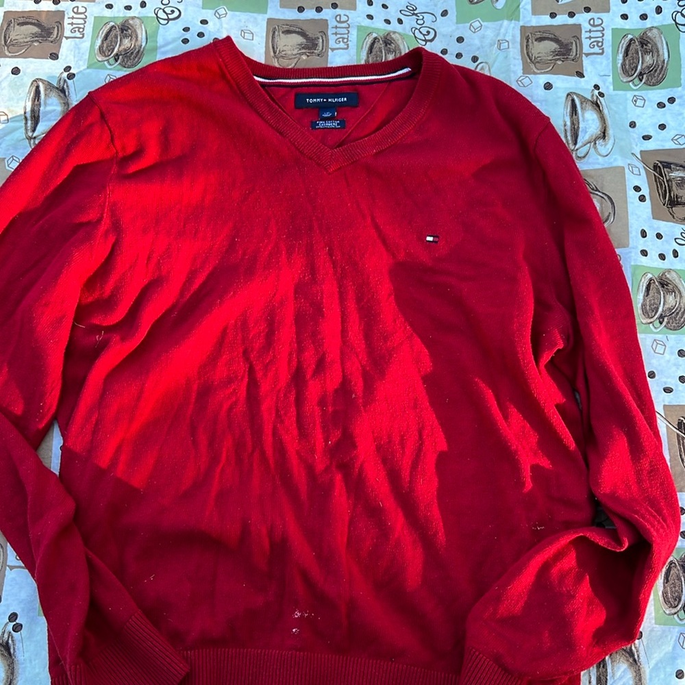 TOMMY HILFIGER RED CASHMERE